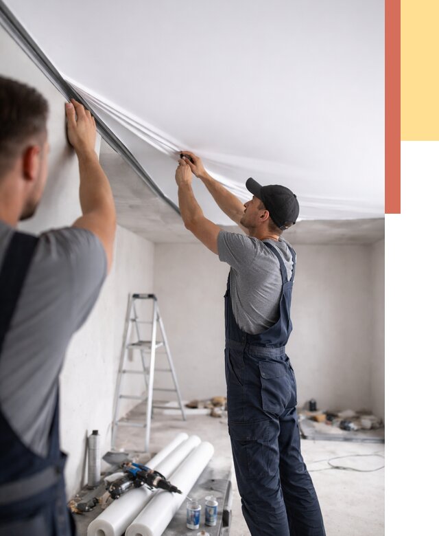 Монтаж матового натяжного потолка в Тулуне от 4856 руб./м² — быстро и недорого | ОТДЕЛОЧНИК-Тлн