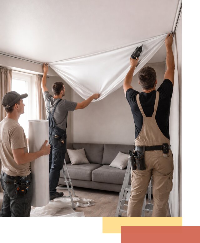 Монтаж сатинового натяжного потолка в Тулуне качественно и быстро