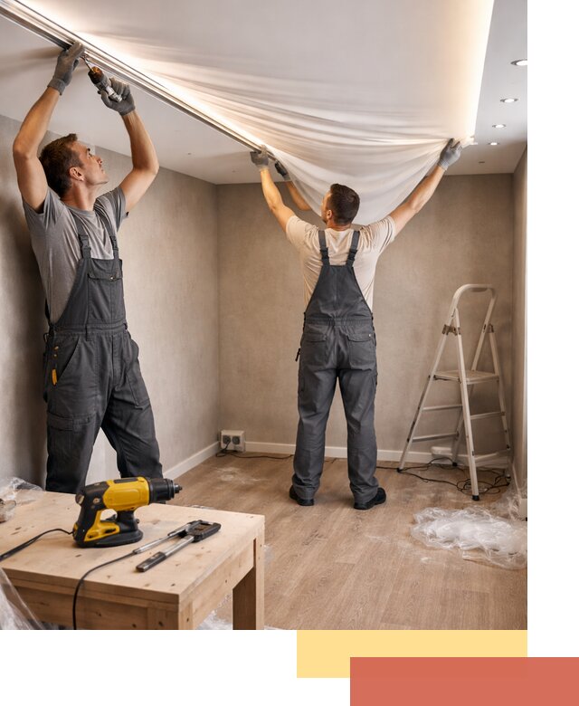 Монтаж натяжного потолка с подсветкой в Тулуне цена и сроки