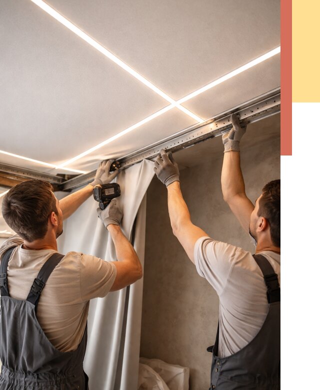 Монтаж натяжного потолка со световыми линиями в Тулуне от 1295 руб. | ОТДЕЛОЧНИК-Тлн