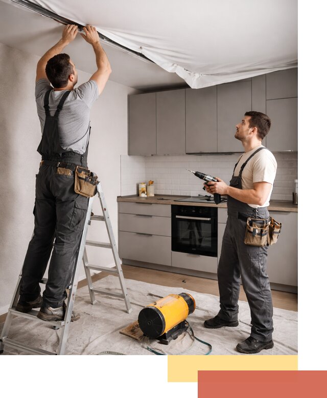 Монтаж натяжного потолка на кухне в Тулуне