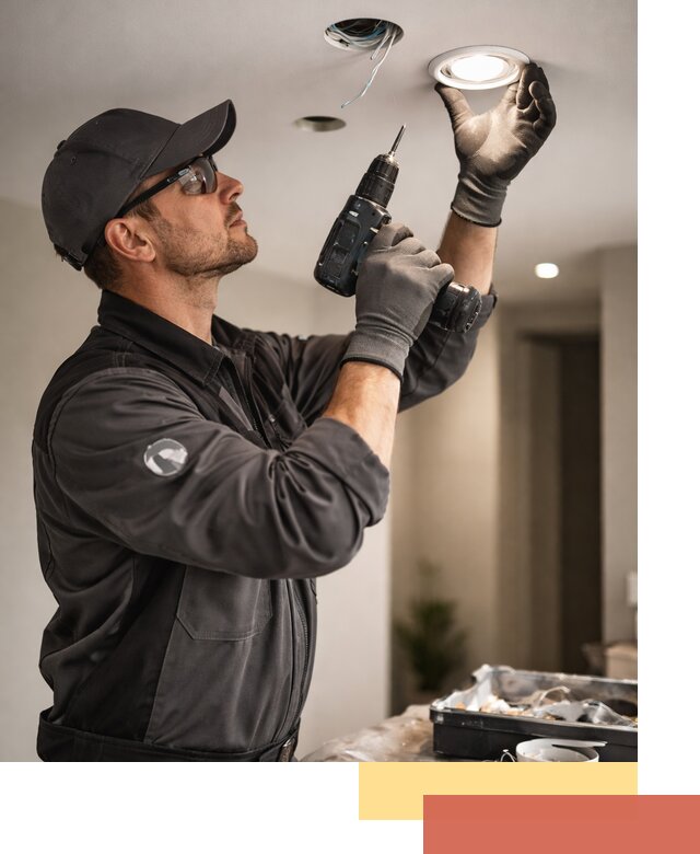 Установка точечных светильников в натяжной потолок в Тулуне