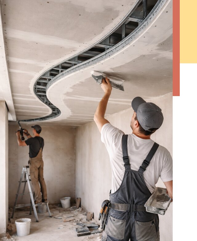 Криволинейный потолок из гипсокартона в Тулуне от 2266 руб./м2 | ОТДЕЛОЧНИК-Тлн