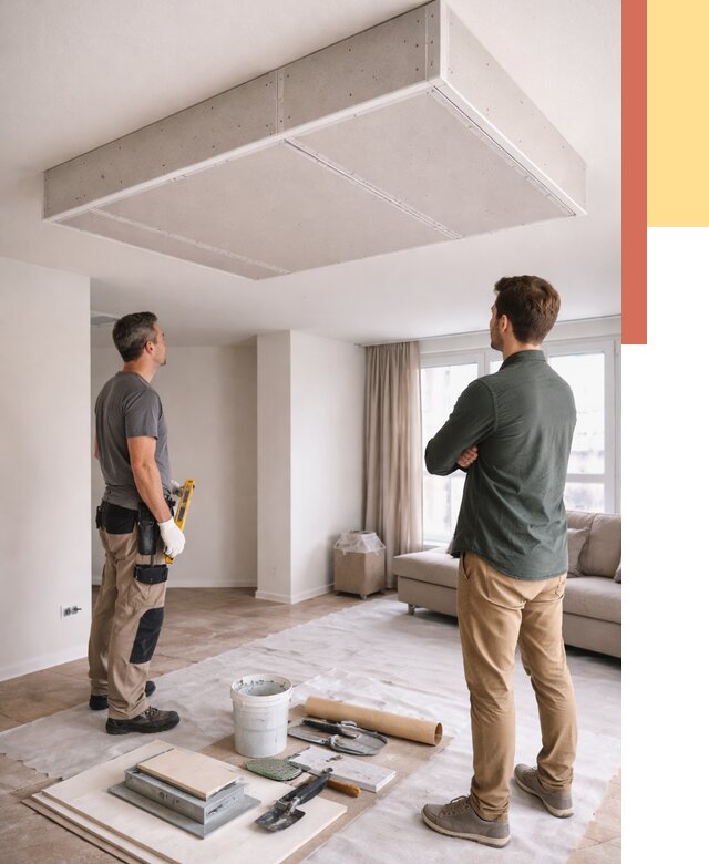 Короб на потолке из гипсокартона в Тулуне от 2374 руб. — монтаж и услуги под ключ | ОТДЕЛОЧНИК-Тлн