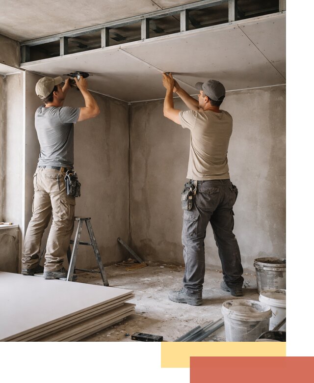 Короб из гипсокартона на потолке под ключ в Тулуне