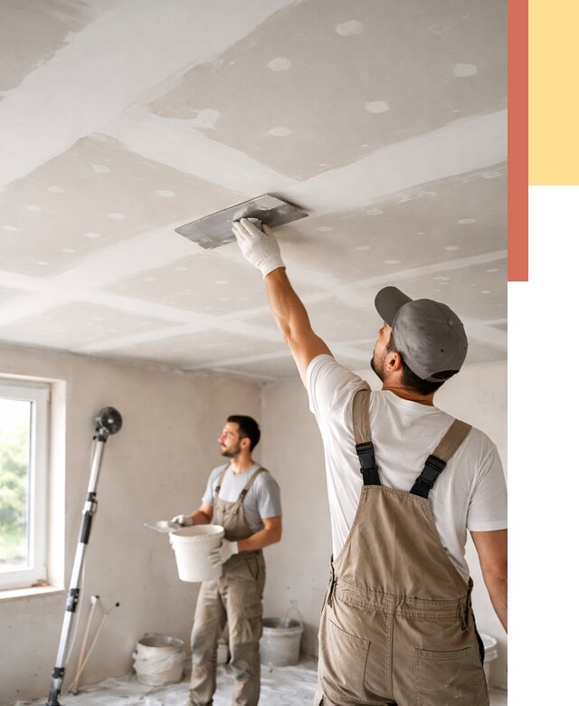 Шпаклевка потолка из гипсокартона в Тулуне от 3453 руб./м2 — услуги под ключ | ОТДЕЛОЧНИК-Тлн
