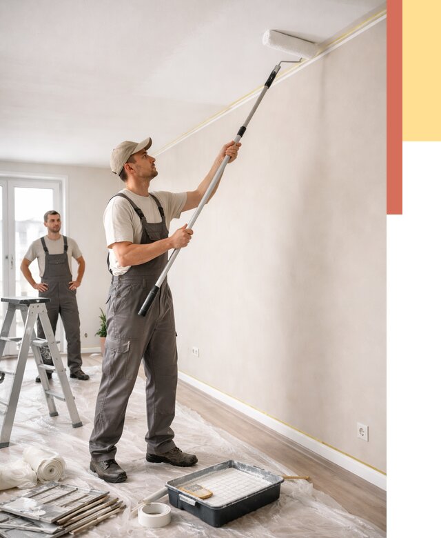 Покраска потолка из гипсокартона в Тулуне от 4856 руб./м2 — услуги под ключ | ОТДЕЛОЧНИК-Тлн