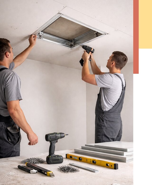 Установка люка в потолок ГКЛ в Тулуне от 2698 руб. под ключ | ОТДЕЛОЧНИК-Тлн