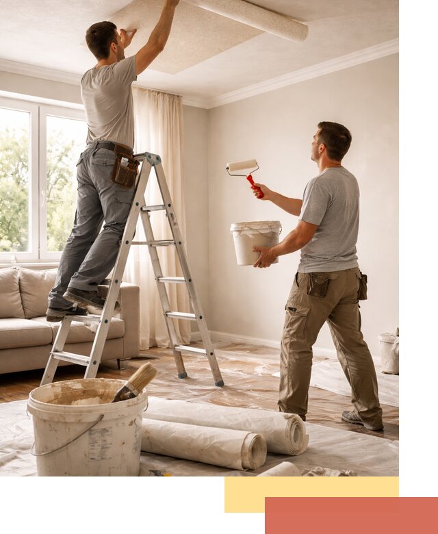 Поклейка обоев на потолок в Тулуне — качественно и быстро