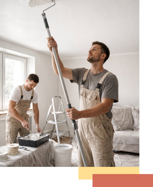 Покраска потолка водоэмульсионной краской в Тулуне