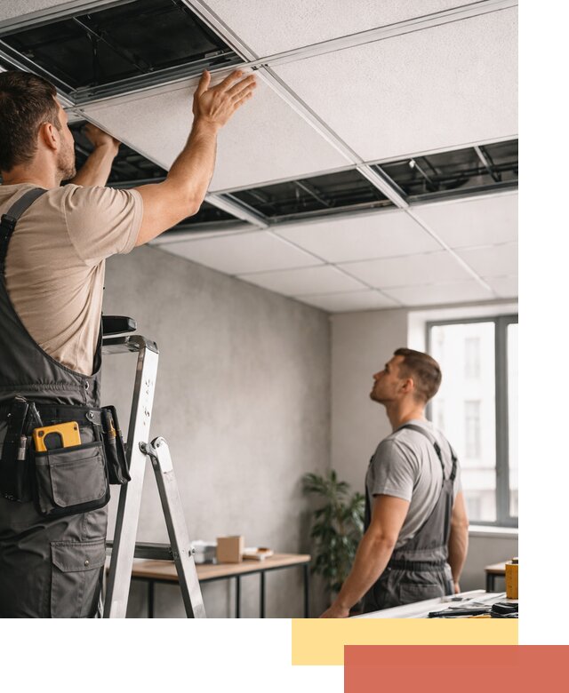 Монтаж потолочной плитки в Тулуне качественно и в срок