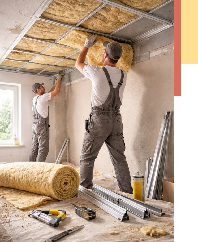 Утепление потолка в Тулуне от 7769 руб/м2 — недорого, быстро, под ключ | ОТДЕЛОЧНИК-Тлн