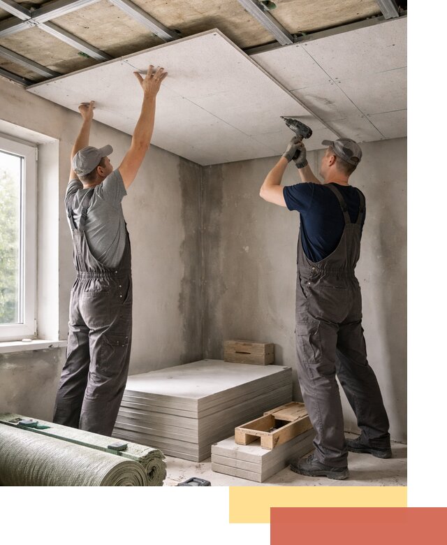 Шумоизоляция потолка панелями ЗИПС в Тулуне